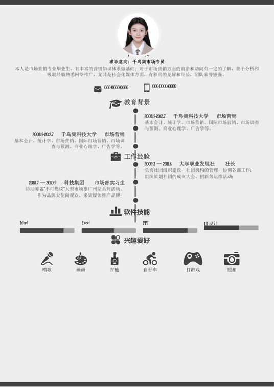 专业单页优化简历 (19)单页简历word模板